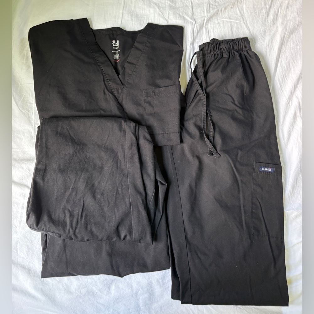 2/$30 Women’s Black Hospital Scrubs Size Large